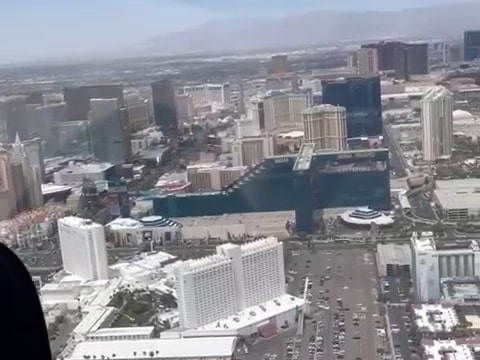 the view during a helicopter tour of the strip